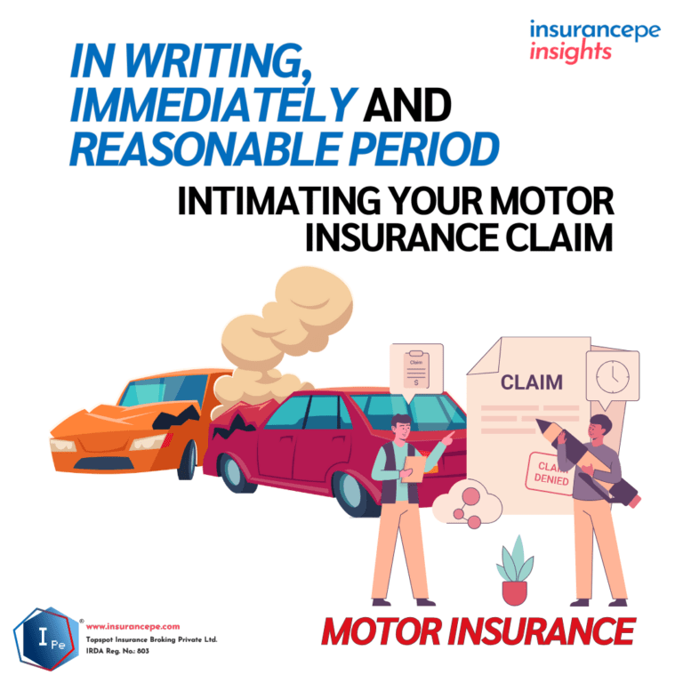 Claim intimation in motor insurance
